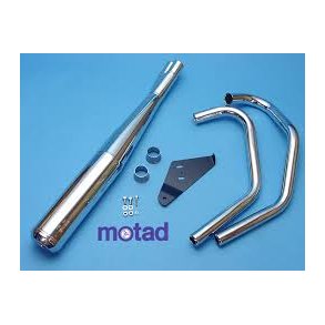 Motad Honda CB250RS, 2/1 system i krom