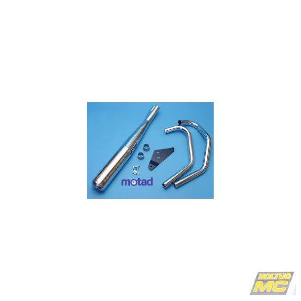 Motad Honda CB250RS, 2/1 system i krom