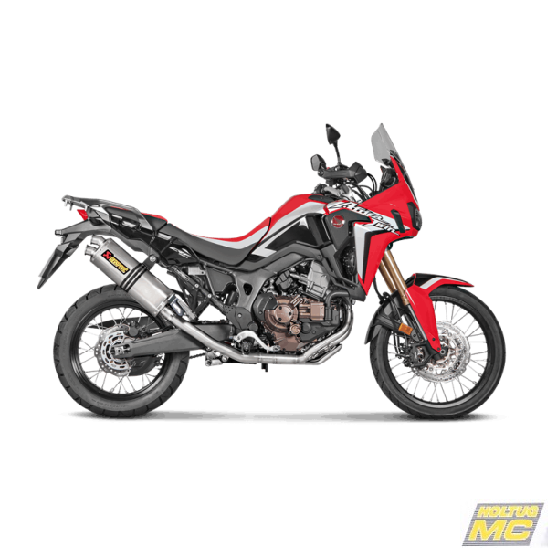 Akrapovic Honda CRF1000L A. T. 16-19 2/1 forrr i rustfri - til brug med slip-on system