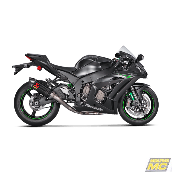 Akrapovic Kawasaki ZX-10R 16-20 Racing Line 4/2/1 rustfri forrr og hexagonal lyddmper i carbon 