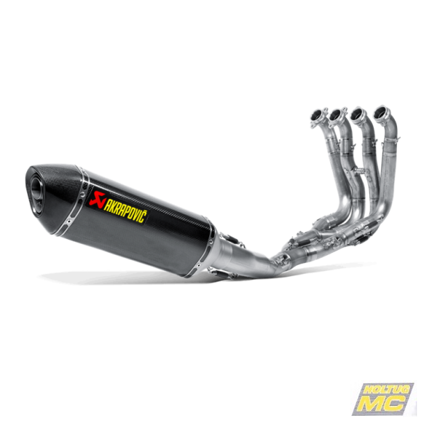 Akrapovic BMW S1000R 14-16 Racing Line 4/2/1 hexagonal lyddmper i carbon forrr i rustfri