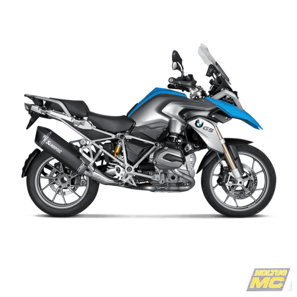 Akrapovic BMW R1200GS 13-16 Slip-On Line hexagonal lyddmper i titanium/sort (EC-godkendt)