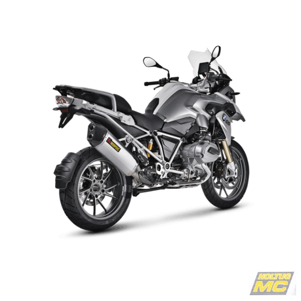 Akrapovic BMW R1200GS Adventure 14-16 Slip-On Line hexagonal lyddæmper i titanium (EC-godkendt)