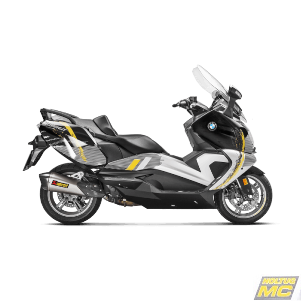 Akrapovic BMW C650 GT 16-20 Slip-On Line hexagonal lyddmper i titanium (ECE godkendt)
