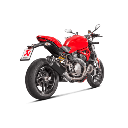 Akrapovic Ducati Monster 1200/1200S 17-20 Slip-On hexagonal lyddmper i titanium/sort (ECE godkendt)
