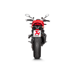 Akrapovic Ducati Monster 1200/1200S 17-20 Slip-On hexagonal lyddmper i titanium/sort (ECE godkendt)