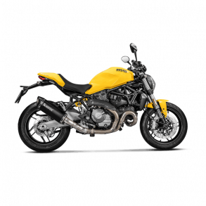 Akrapovic Ducati Monster 821 17-20 Slip-On hexagonal lyddmper i titanium/sort