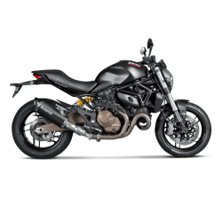 Akrapovic Ducati Monster 821 14-16 Slip-On Line hexagonal lyddmper i titanium/sort (ECE godkendt)