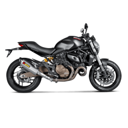 Akrapovic Ducati Monster 821 14-16 mellemrr i titanium uden katalysator