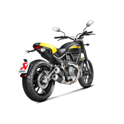 Akrapovic Ducati Scrambler Icon 15-20 Slip-On Line dobbelt lyddmper i titanium/sort