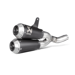 Akrapovic Ducati Scrambler Icon 15-20 Slip-On Line dobbelt lyddmper i titanium/sort