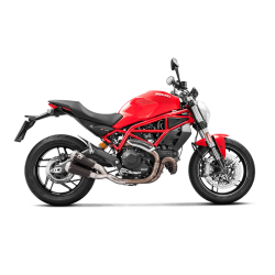 Akrapovic Ducati Monster 797 17-20 Slip-On Line dobbelt lyddmper i titanium/sort