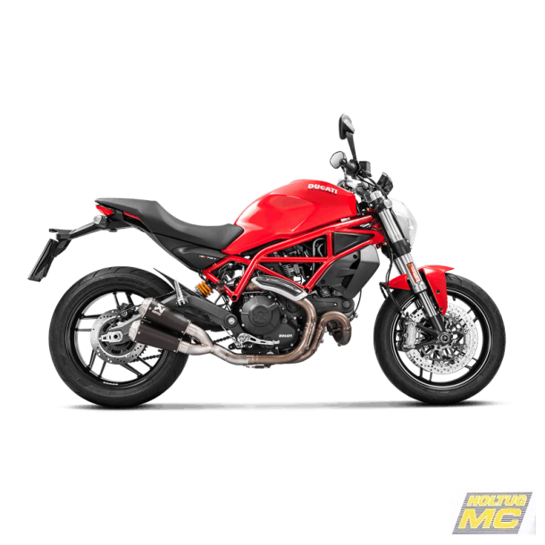 Akrapovic Ducati Monster 797 17-20 Slip-On Line dobbelt lyddmper i titanium/sort