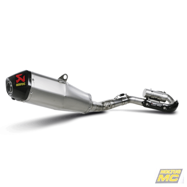 Akrapovic Honda CRF250R 04-05 Evolution Line 1/1 hexagonal lyddmper i titanium og titanium forrr