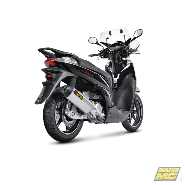 Akrapovic Honda SH300i 16-20 Slip-On Line hexagonal lyddmper i rustfri (ECE godkendt)