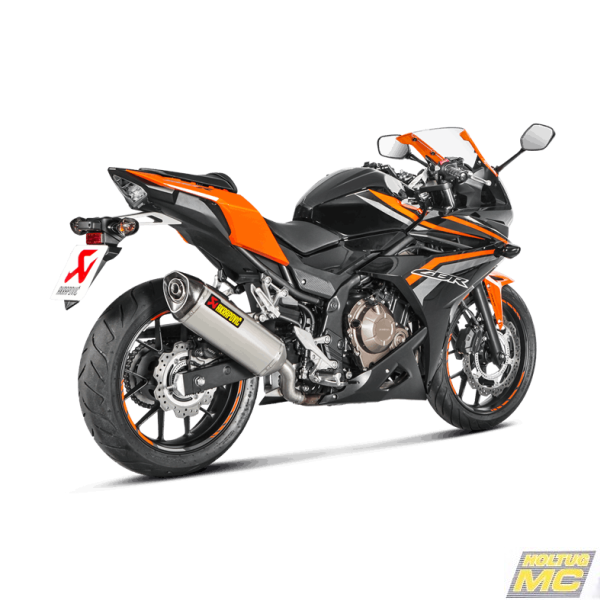 Akrapovic Honda CBR500R 16-18 Slip-On Line hexagonal lyddmper i rustfri (ECE godkendt)