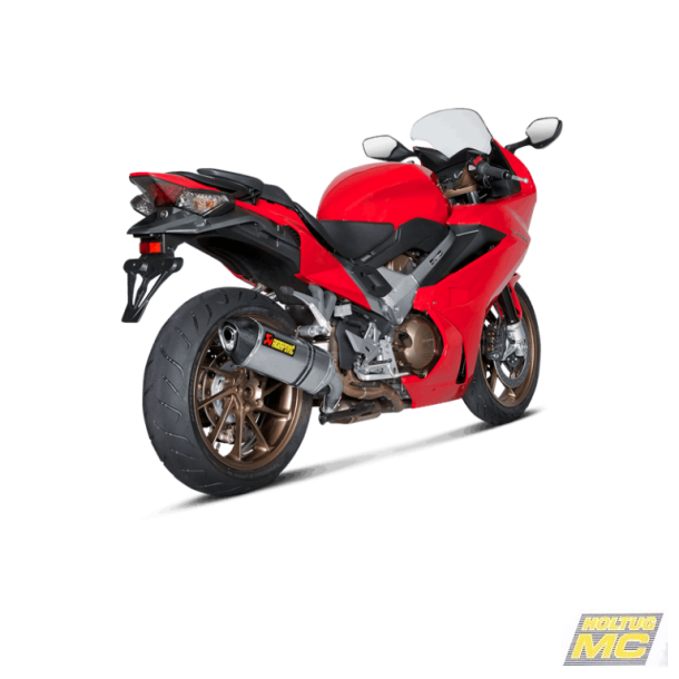 Akrapovic Honda VFR800 14-16 Slip-On Line hexagonal lyddmper i titanium (EC godkendt)