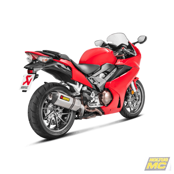 Akrapovic Honda VFR800 17-20 Slip-On Line hexagonal lyddmper i titanium (ECE godkendt)