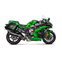 Akrapovic Kawasaki Ninja H2 SX 18-20 Slip-On Line hexagonal lyddmper i titanium/sort (ECE godkendt)