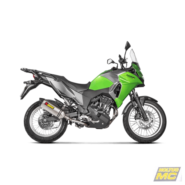 Akrapovic Kawasaki Versys-X 300 17-20 Slip-On Line hexagonal lyddmper i titanium (ECE godkendt)