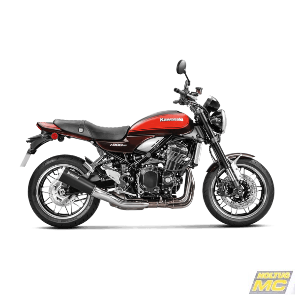 Akrapovic Kawasaki Z900RS 18-> Slip-On Line rund classic retro lyddmper i titanium (ECE godkendt)