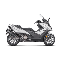 Akrapovic Kymco AK550 17-20 Slip-On Line hexagonal lyddmper i titanium/sort (ECE godkendt)