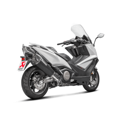 Akrapovic Kymco AK550 17-20 Slip-On Line hexagonal lyddmper i titanium/sort (ECE godkendt)