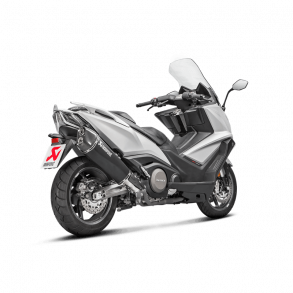 Akrapovic Kymco AK550 17-20 Slip-On Line hexagonal lyddmper i titanium/sort (ECE godkendt)