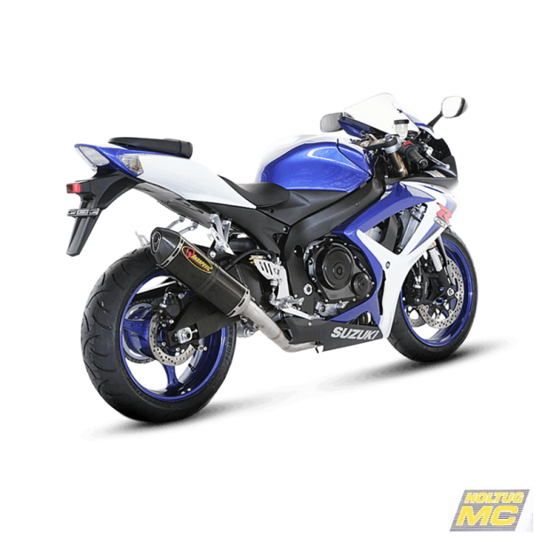 Akrapovic Suzuki GSX-R600 06-07 Slip-On Line hexagonal lyddæmper i carbon (EC godkendt)