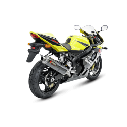 Akrapovic Suzuki GSX-R750 04-05 Racing Line 4/2/1 oval lyddmper i titanium forrr i rustfri