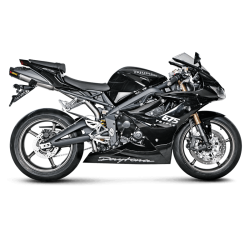 Akrapovic Triumph Daytona 675R 11-12 Slip-on Line hexagonal lyddmper i titanium (EC godkendt)