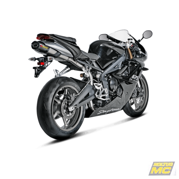Akrapovic Triumph Daytona 675R 11-12 Slip-on Line hexagonal lyddmper i titanium (EC godkendt)