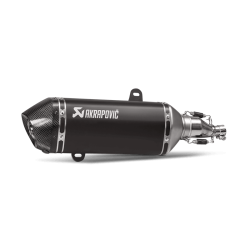 Akrapovic Vespa GTS 125ie Super 17-20 Slip-On Line hexagonal lydd rustfri/sort (ECE godkendt)