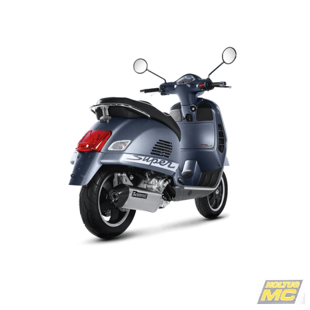Akrapovic Vespa GTV 250 06-13 Slip-on Line hexagonal lyddmper i rustfri (ECE godkendt)
