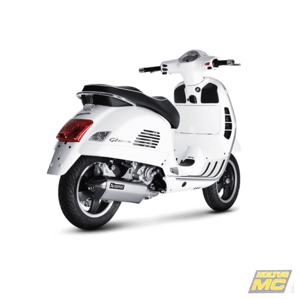 Akrapovic Vespa GTS 125 09-16 Slip-On Line hexagonal lyddmper i rustfri (ECE godkendt)
