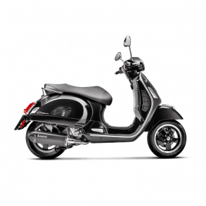 Akrapovic Vespa GTS 125 09-16 Slip-On Line hexagonal lyddmper i rustfri/sort (ECE godkendt)
