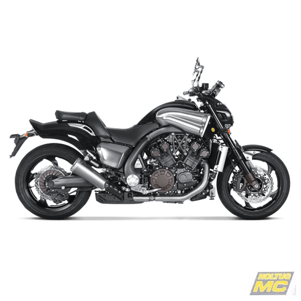 Akrapovic Yamaha VMAX 09-16 Slip-On Line runde lyddmpere i titanium (EC godkendt)