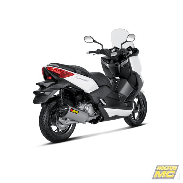 Akrapovic Yamaha X-Max 250 07-16 Slip-On Line med hexagonal lyddmper i rustfri (EC-godkendt)