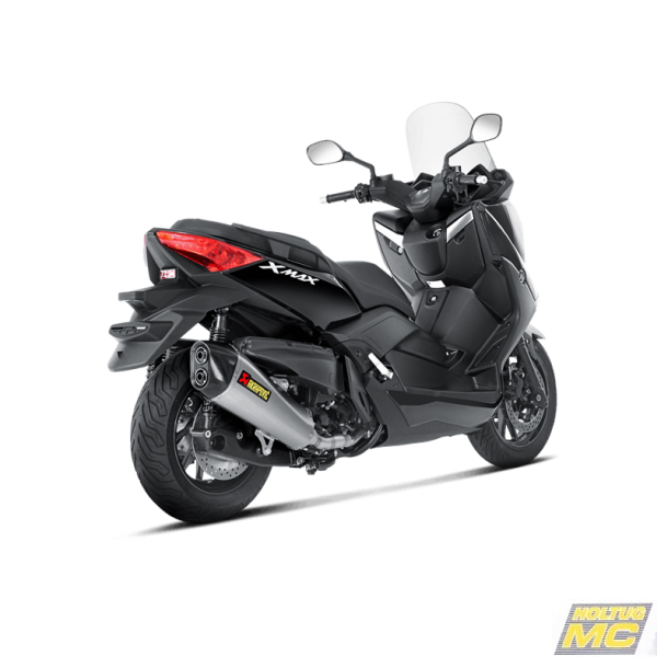 Akrapovic Yamaha X-Max 400 13-16 Slip-On Line med hexagonal lyddmper i rustfri (EC godkendt)