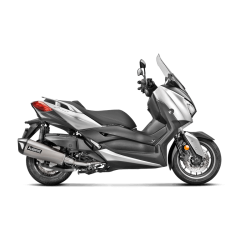 Akrapovic Yamaha X-Max 400 18-20 Slip-On Line med hexagonal lyddmper i rustfri (ECE godkendt)