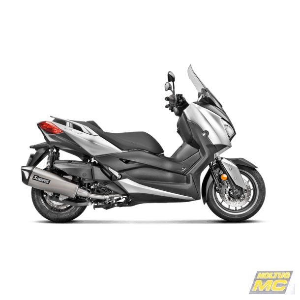 Akrapovic Yamaha X-Max 400 18-20 Slip-On Line med hexagonal lyddmper i rustfri (ECE godkendt)