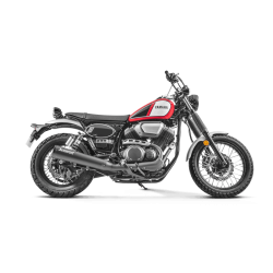 Akrapovic Yamaha SCR950 17-20 Slip-On Line rund lyddmper i rustfri/sort (ECE godkendt)
