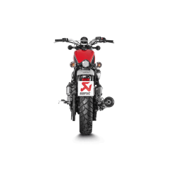 Akrapovic Yamaha SCR950 17-20 Slip-On Line rund lyddmper i rustfri/sort (ECE godkendt)