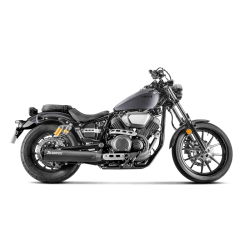 Akrapovic Yamaha XV950/R/Racer 17-20 Slip-On Line rund lyddmper i rustfri/sort (ECE godkendt)