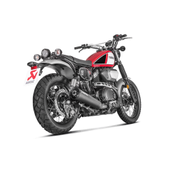 Akrapovic Yamaha SCR950 17-20 Slip-On Line rund lyddmper i rustfri/sort (ECE godkendt)