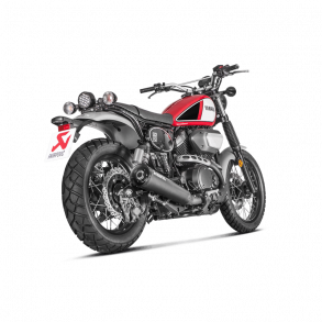 Akrapovic Yamaha SCR950 17-20 Slip-On Line rund lyddmper i rustfri/sort (ECE godkendt)