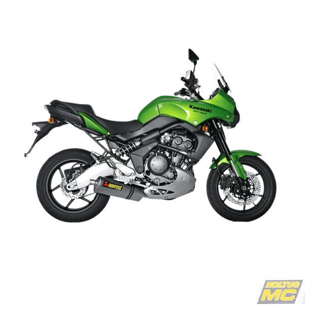 Akrapovic Kawasaki Versys 650 07-14 Slip-On Line hexagonal lyddmper i titanium (EC godkendt)