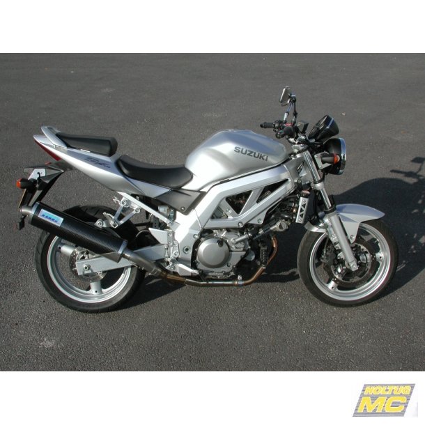 MIG Suzuki SV650 2003->, slip-on med oval lyddmper i carbon