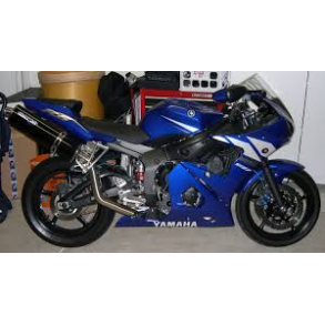 Micron Yamaha YZF-R6 03-05, slip-on high position med lyddmper  i titanium