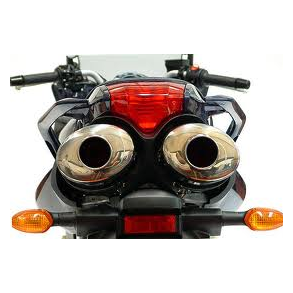 Micron Yamaha FZ6 04->, slip-on med to lyddmpere  i rustfri